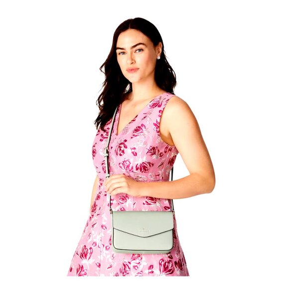 New Kate Spade Sadie Envelope Crossbody Light Olive - Picture 4 of 5
